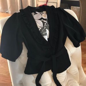 Junior Large black ruffled jacket